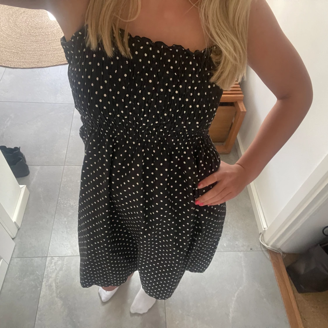 Prickig sommar klänning - 91