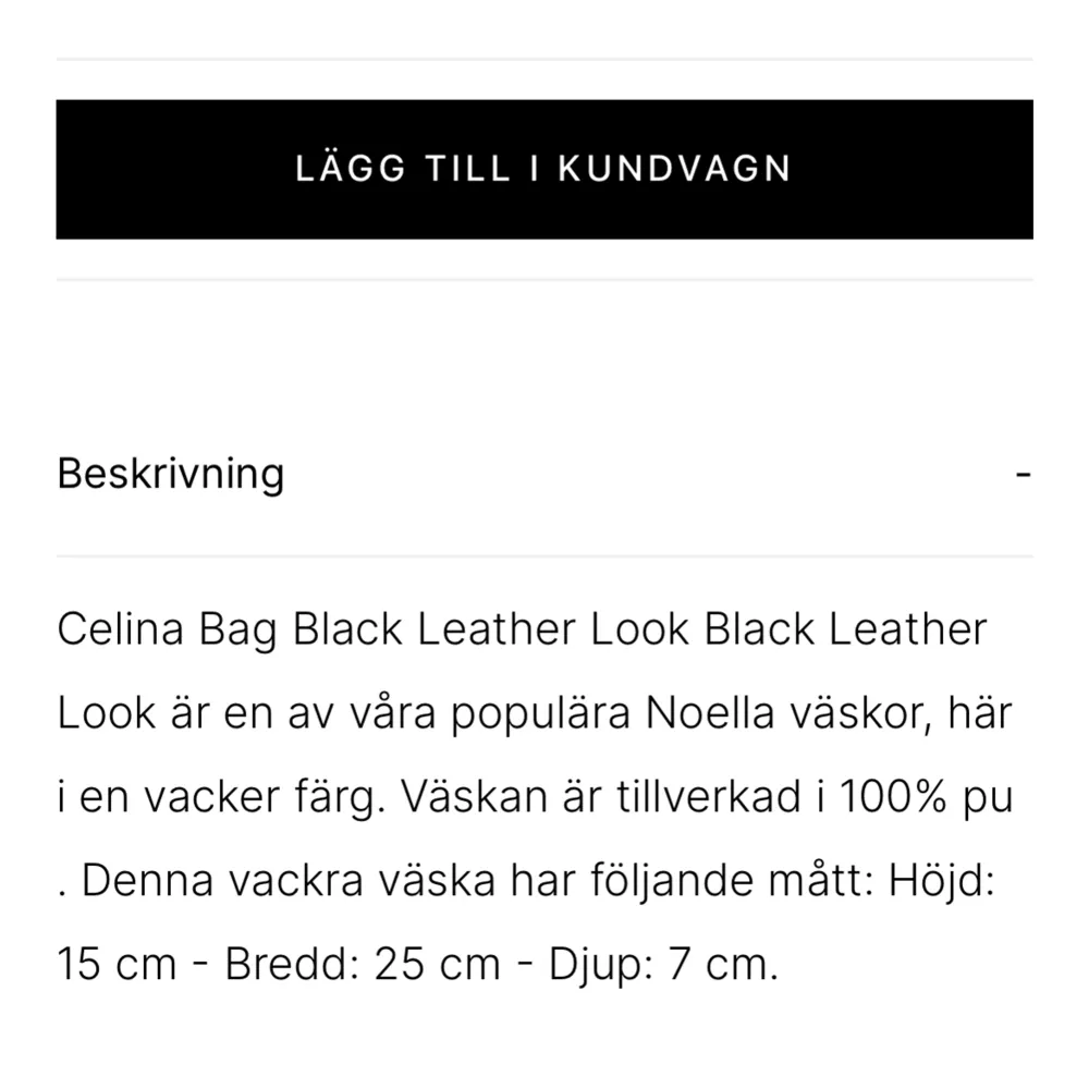 Hej! Säljer min svarta Noella black leather väska som är använd men inga skador eller repor. Mycket fack, bra förvaring! Nypris: 849kr 😊 kontakta mig för fler bilder! pris kan diskuteras . Väskor.