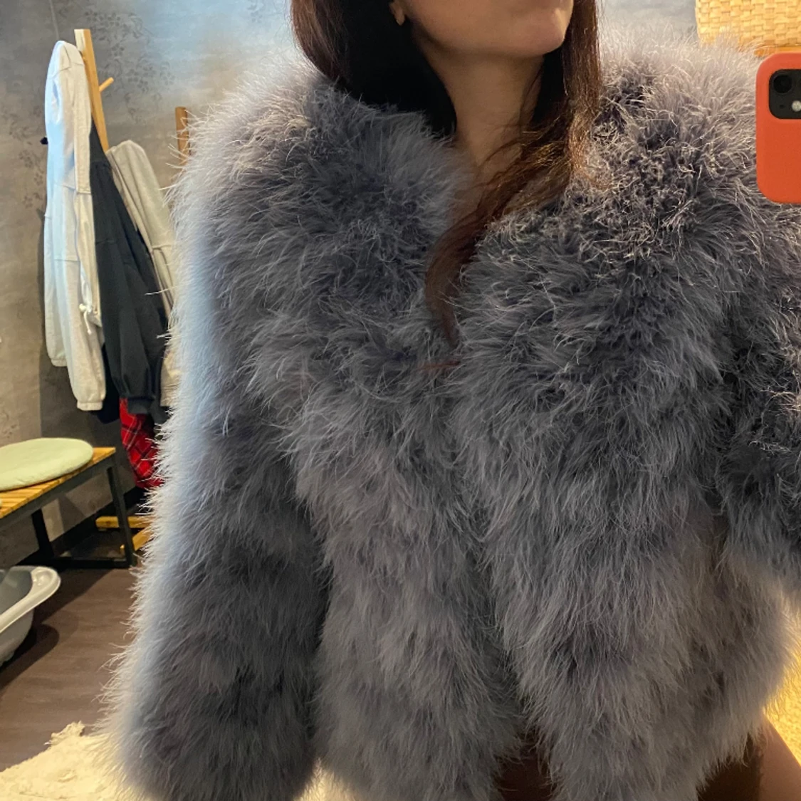 Pälsjacka päls jacka fluffig 