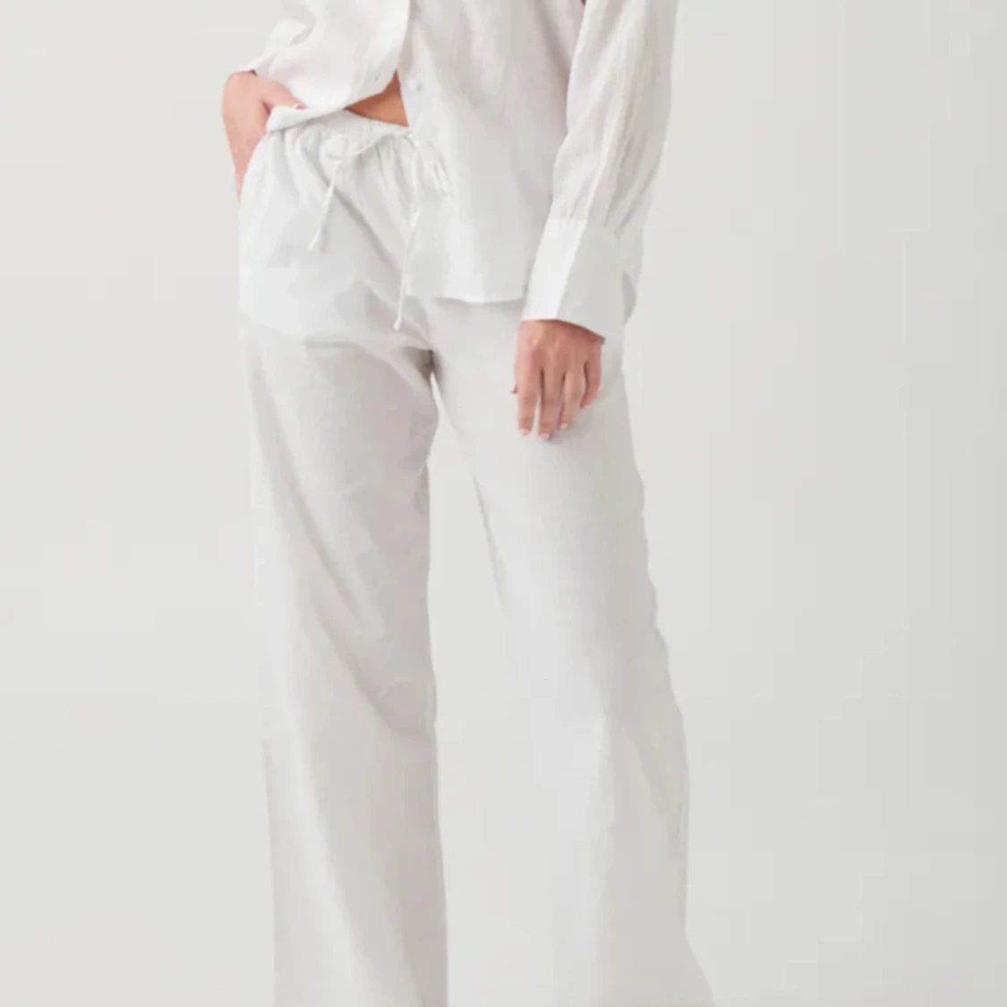 Lågmidjade linnebyxor