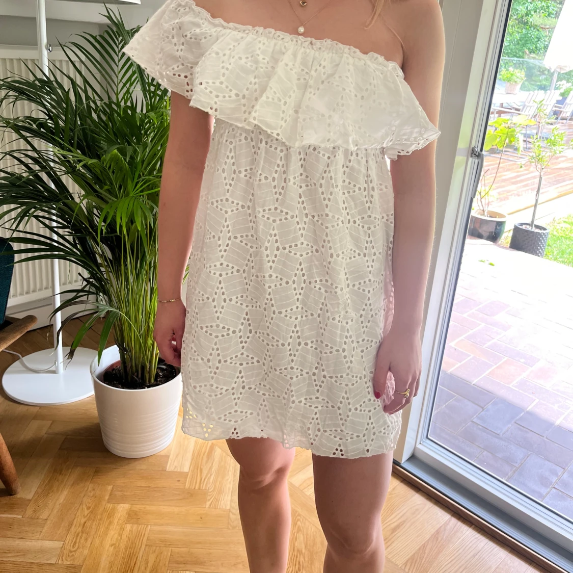 Vit zara klänning   - 90