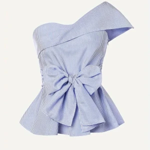 Festtopp - Jättefin topp med dragkedja på sidan och oneshoulder!