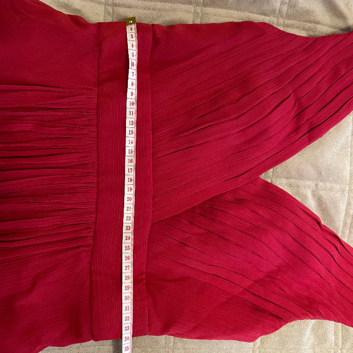 Vinröd klänning - 91