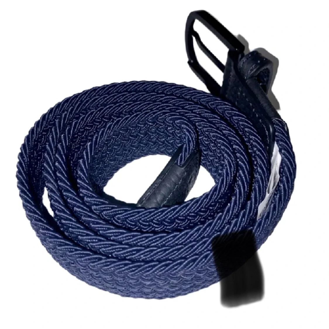 Marinblått flätat bälte - 90