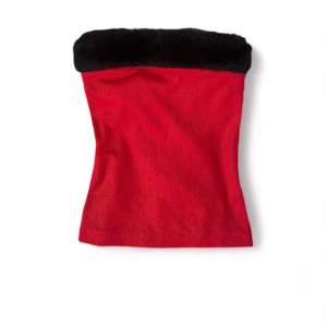 Vintage tubtopp eller linne utan remmar med svart päls, från Mondadori made in italy, strl S💕 // längd 34-36, bredd 33  (Har ingen päls vid ryggen, bara framifrån)
