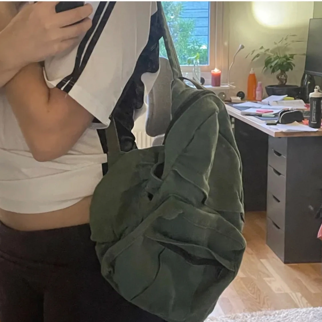 Grön ryggsäck - 90