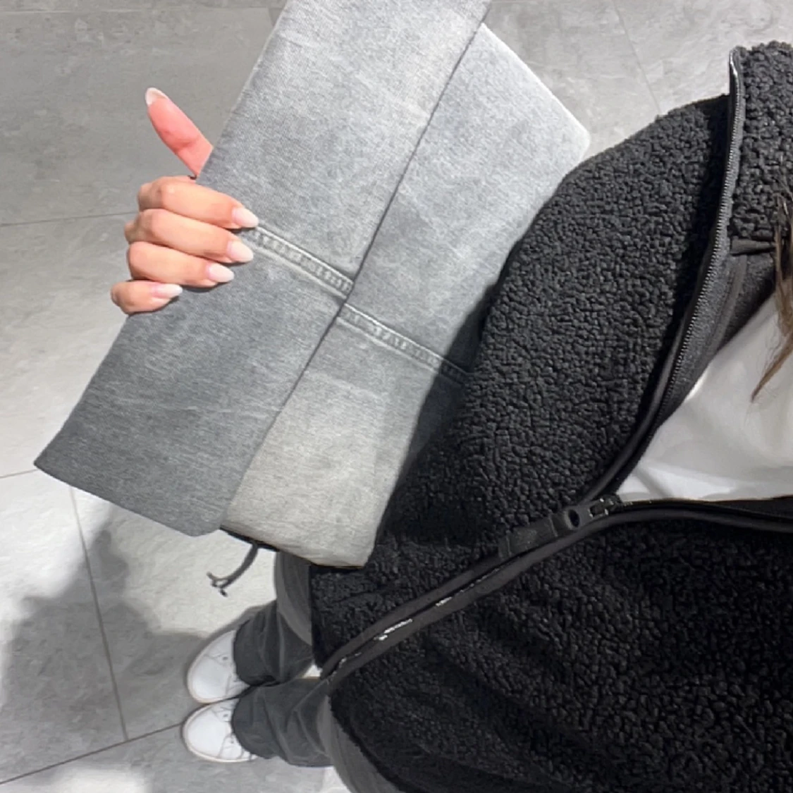 Teddy tröja med dragkedja 