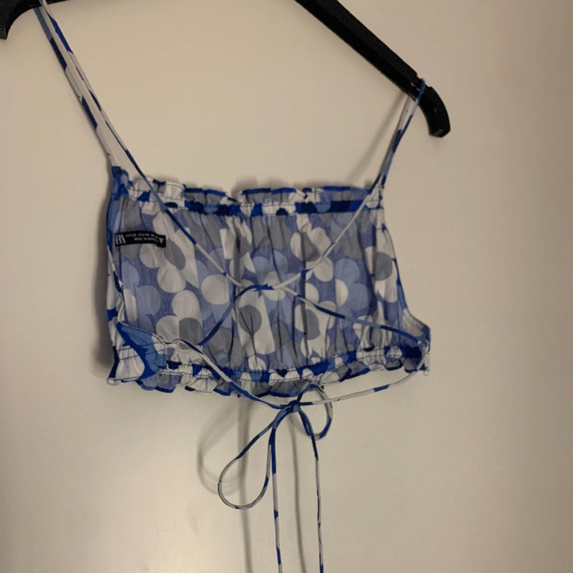 Blå-blommig topp  - 90