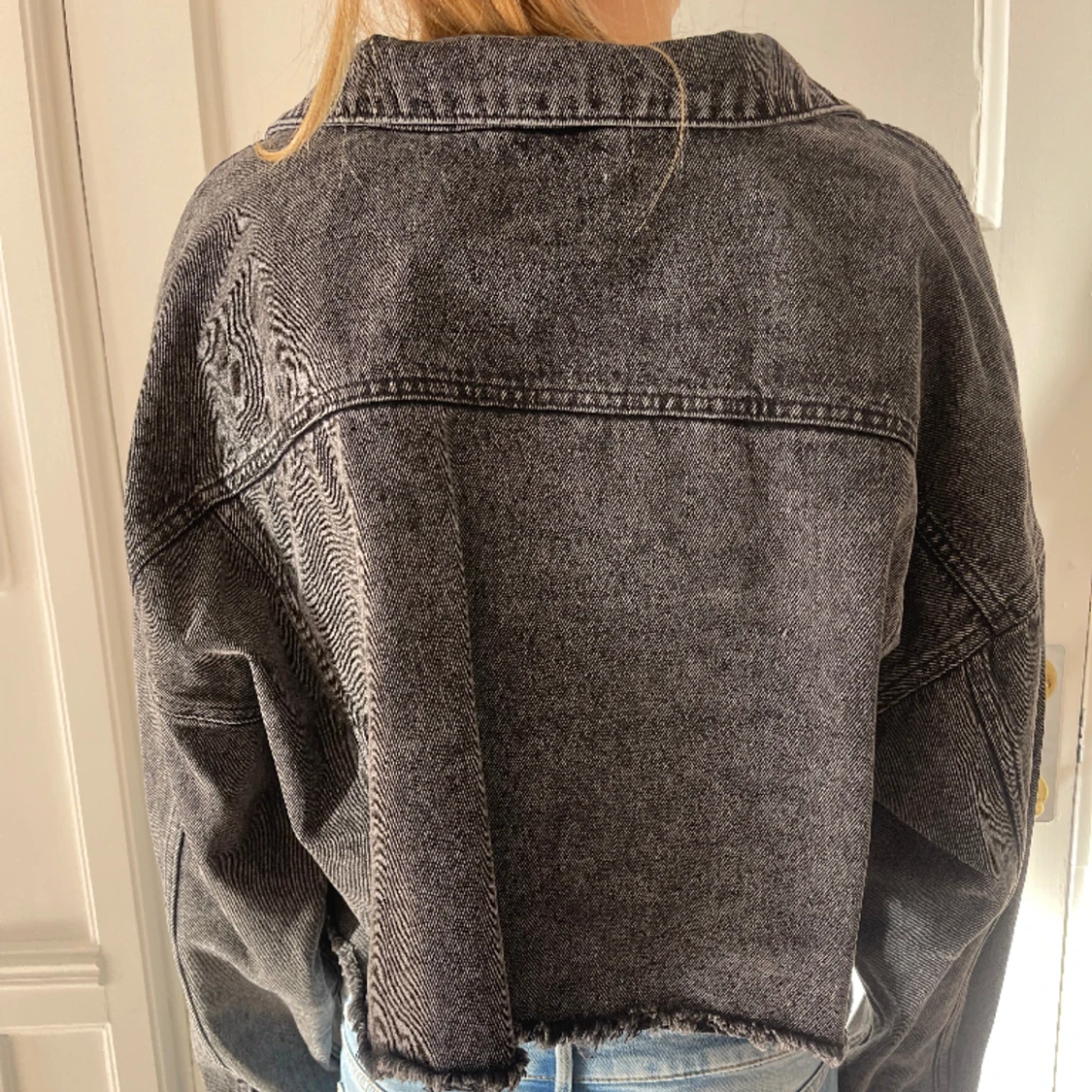 Kroppad oversized jeansjacka!!! - 90