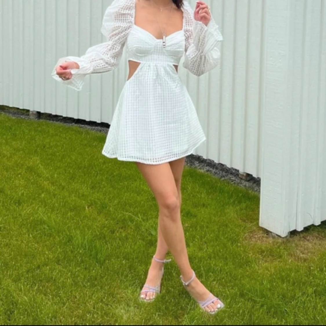 vit klänning/ studentklänning - 91