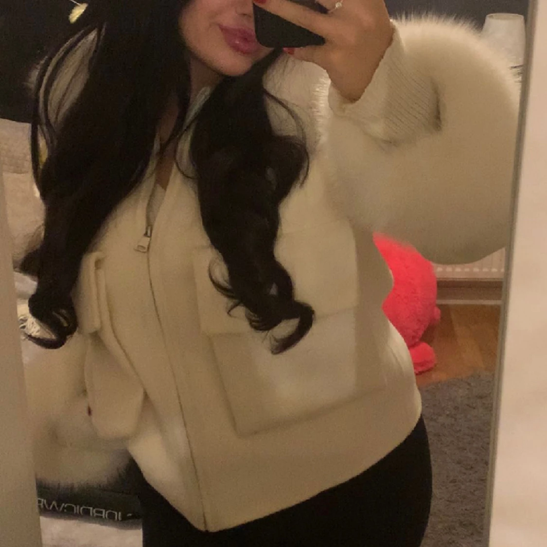 Päls kappa vit - 90