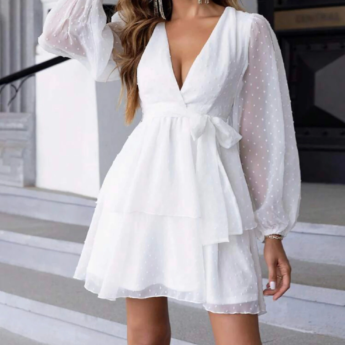 Vit studentklänning 