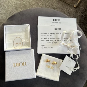 Dior stud earrings  - Säljer nu mina örhängen från dior i modellen petit CD stud earrings.  Köpta sommaren 2022 men inte använda speciellt mycket. Kommer med allt på bilden dvs box dustbag och kvitto. 💞 Nypris 4400kr