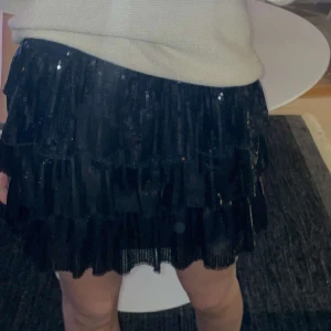 Zara kjol - Supersnygg paljettkjol från zara, perfekt till fest! Funkar även som topp, strlk 164 men skulle säga är som en xs/s. Änvänd 1 gång!