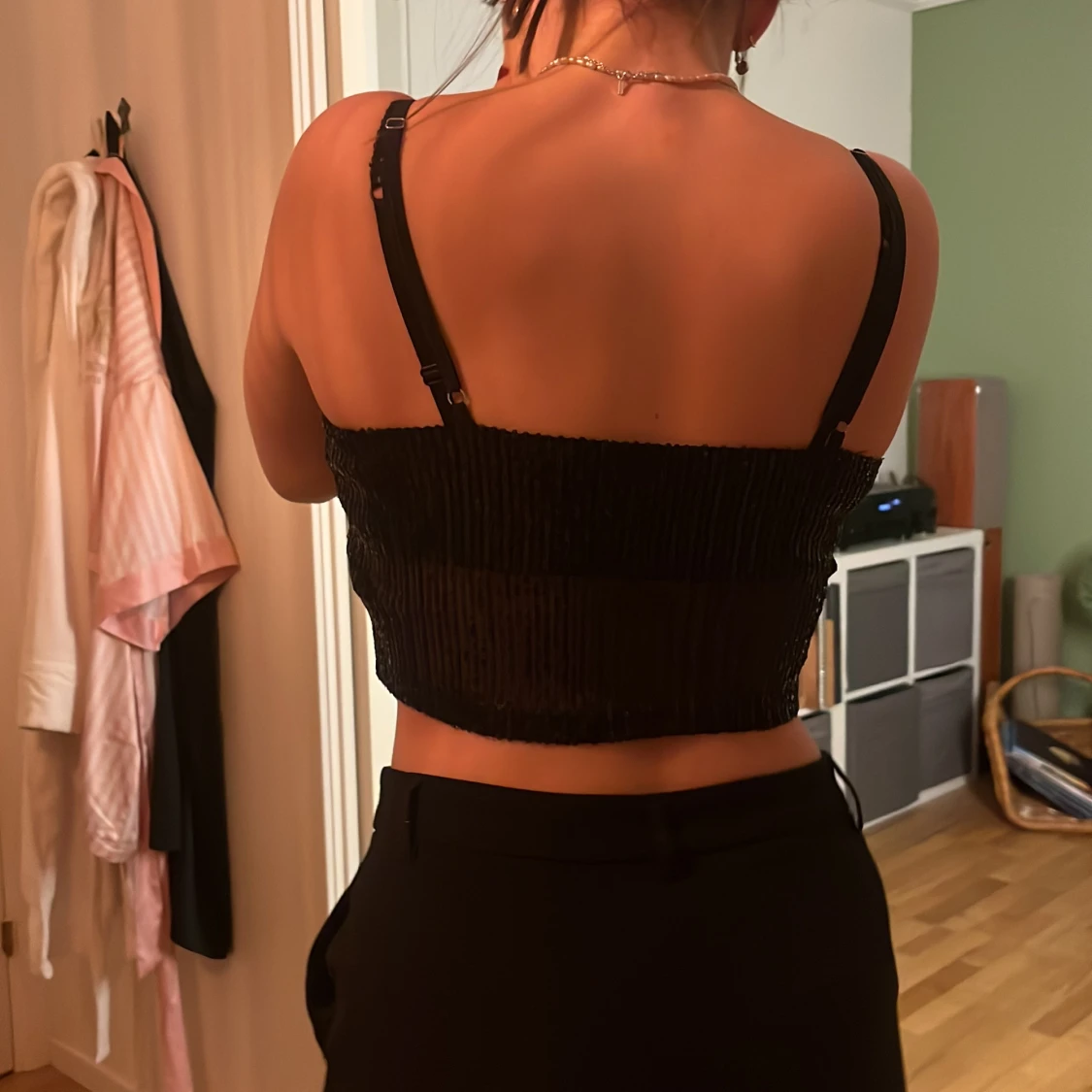 Jättefin Svart paljetttröja - 91