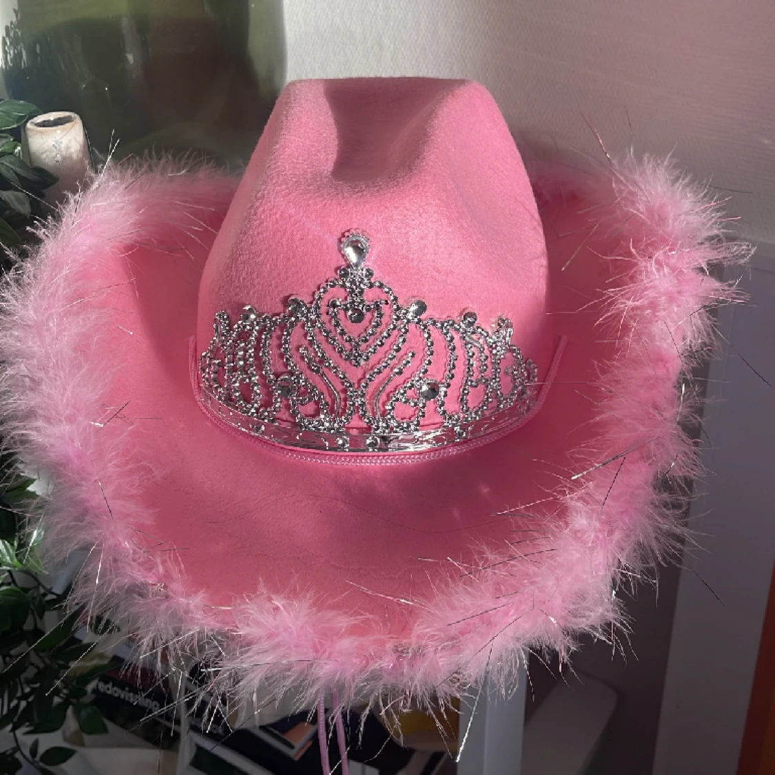 Rosa cowboy hatt