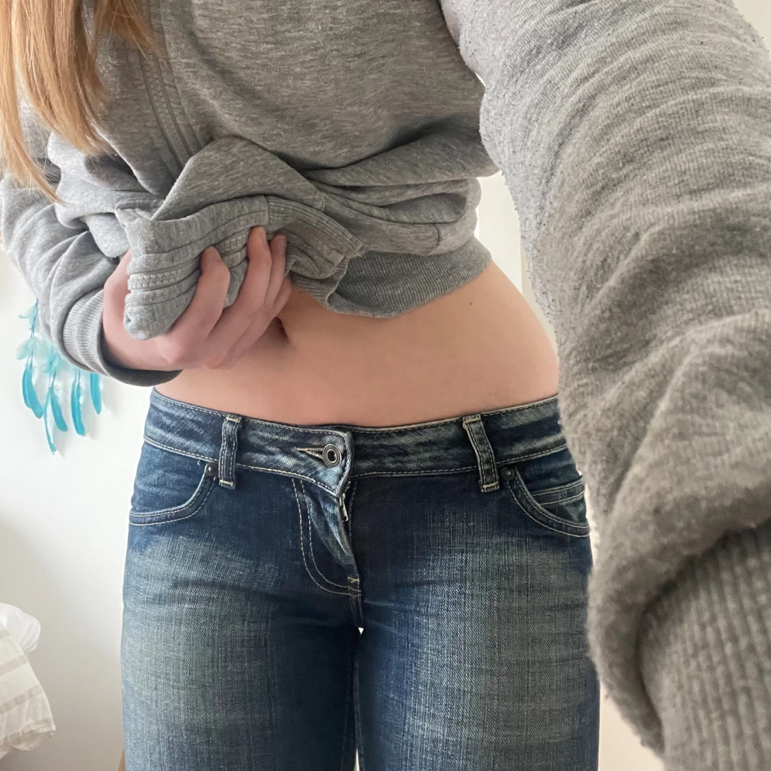 Lågmidjade bootcut jeans