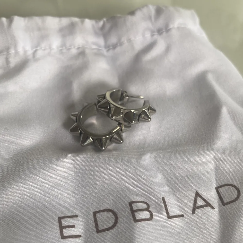Säljer dessa populära silver örhängen från Edblad! Har använt dem typ 2 gånger och de är som nya! Använder de inte längre så jag säljer dom. Man får med plupparna + en liten Edblad påse☺️. Accessoarer.
