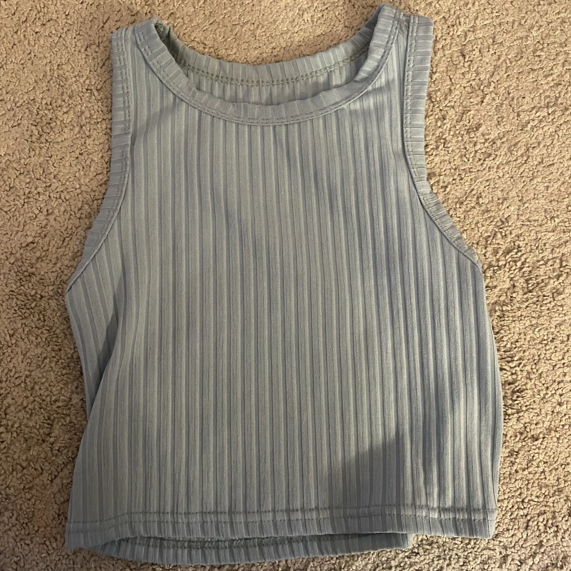 Ribbat blått linne  - 90