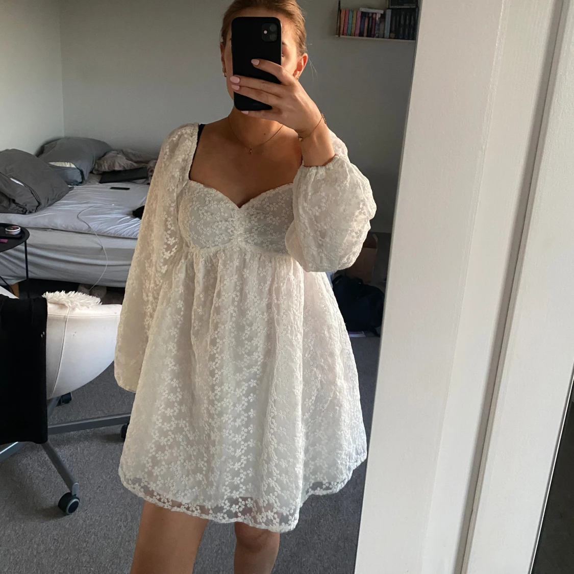Vit miniklänning  - 91