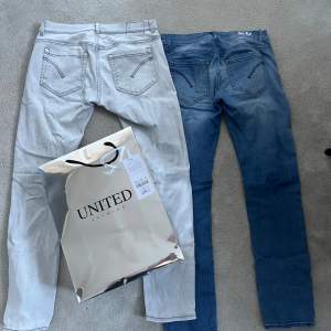 Dondup jeans George- slim fit (strl 33) Gråa nypris 4.300, blåa nypris 3799 Båda jeansen köpta på United fashion i göteborg. Tags på ena byxan medkommer, skick- som nya✅ paketpris: 2999kr, kom privat vid funderingar😃