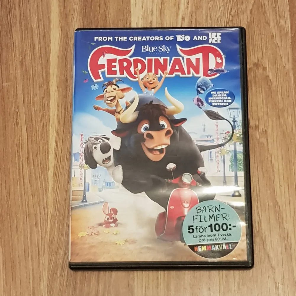 DVD Ferdinand familj animation från 7år Svenskt tal finns. Övrigt.