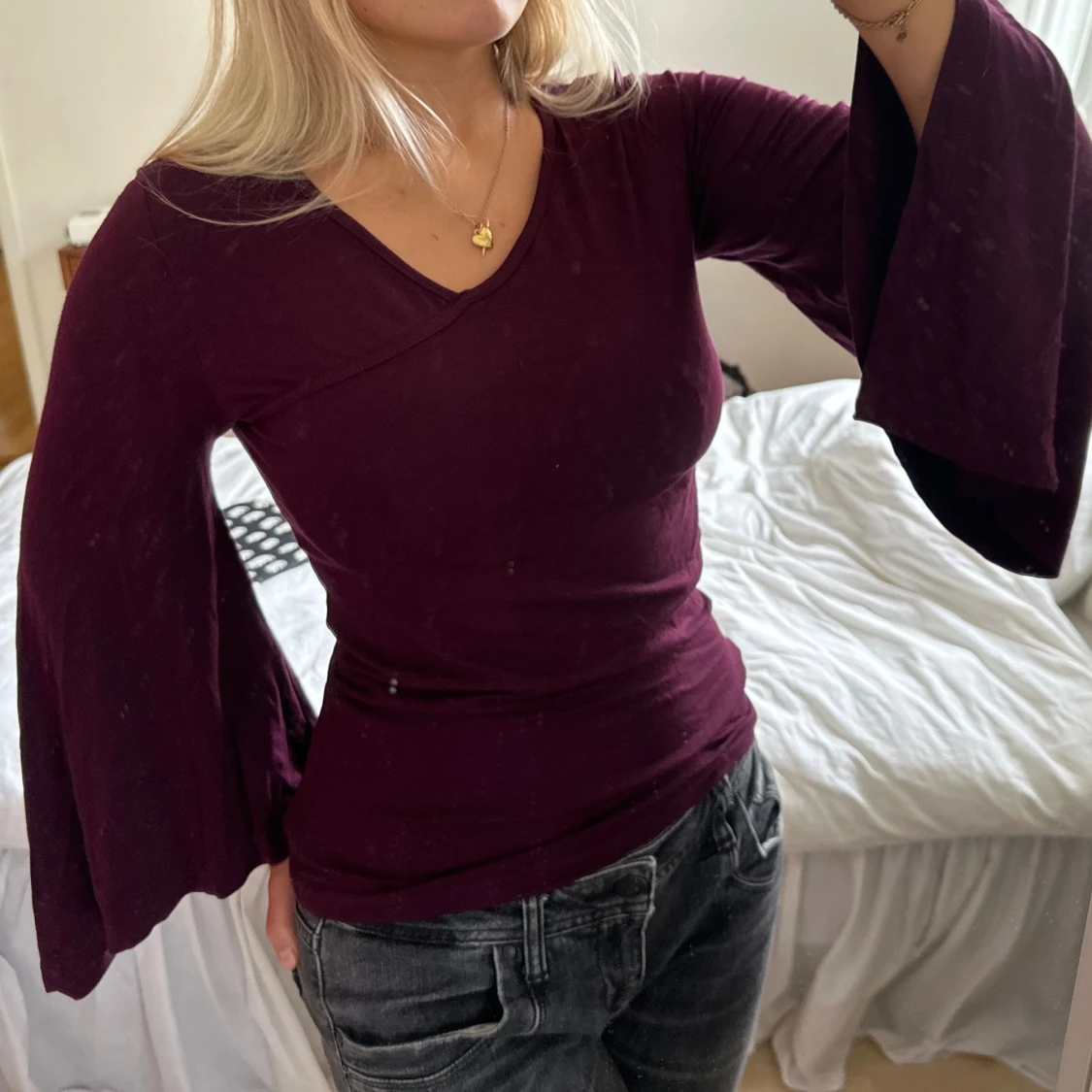 omlottröja med vida ärmar  - 90