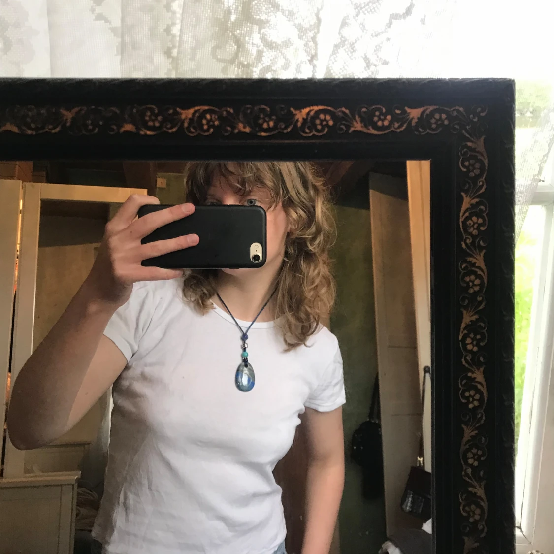 Necklace with pearls and stones - 92