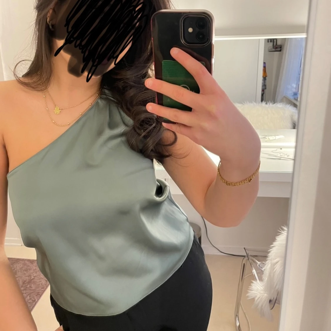 Grön satintopp - 90