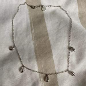 Kort halsband med snäckor i silver, från Pura Vida, nypris 300kr, justerbart, aldrig använt