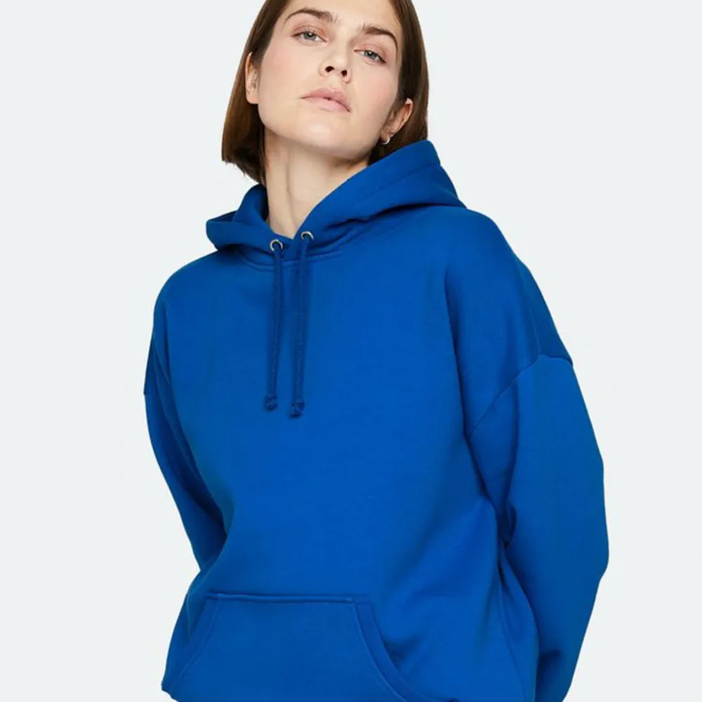 Säljer den här blå hoodien från bikbok. Jätte fint skick, använd fåtal gånger. Slut såld🥰. Hoodies.