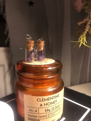 Örhänge - Ametist örhänge i glas!