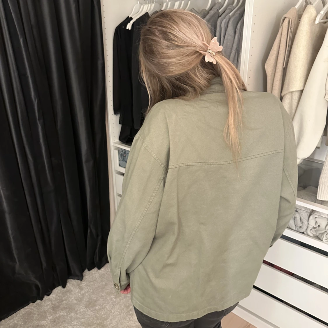 Grön jeansjacka/kappa - 90