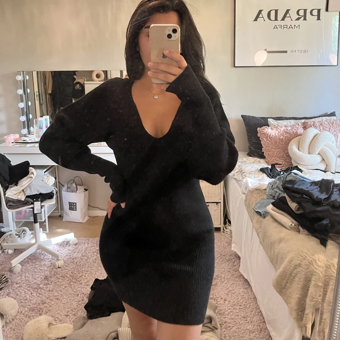 Stickad klänning från hm - 90