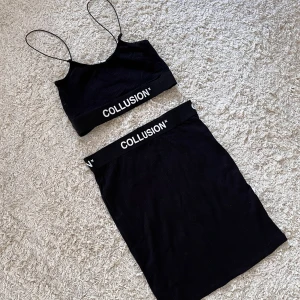 Set från collusion - Set med kjol och topp från collusion. Båda är i storlek 38.