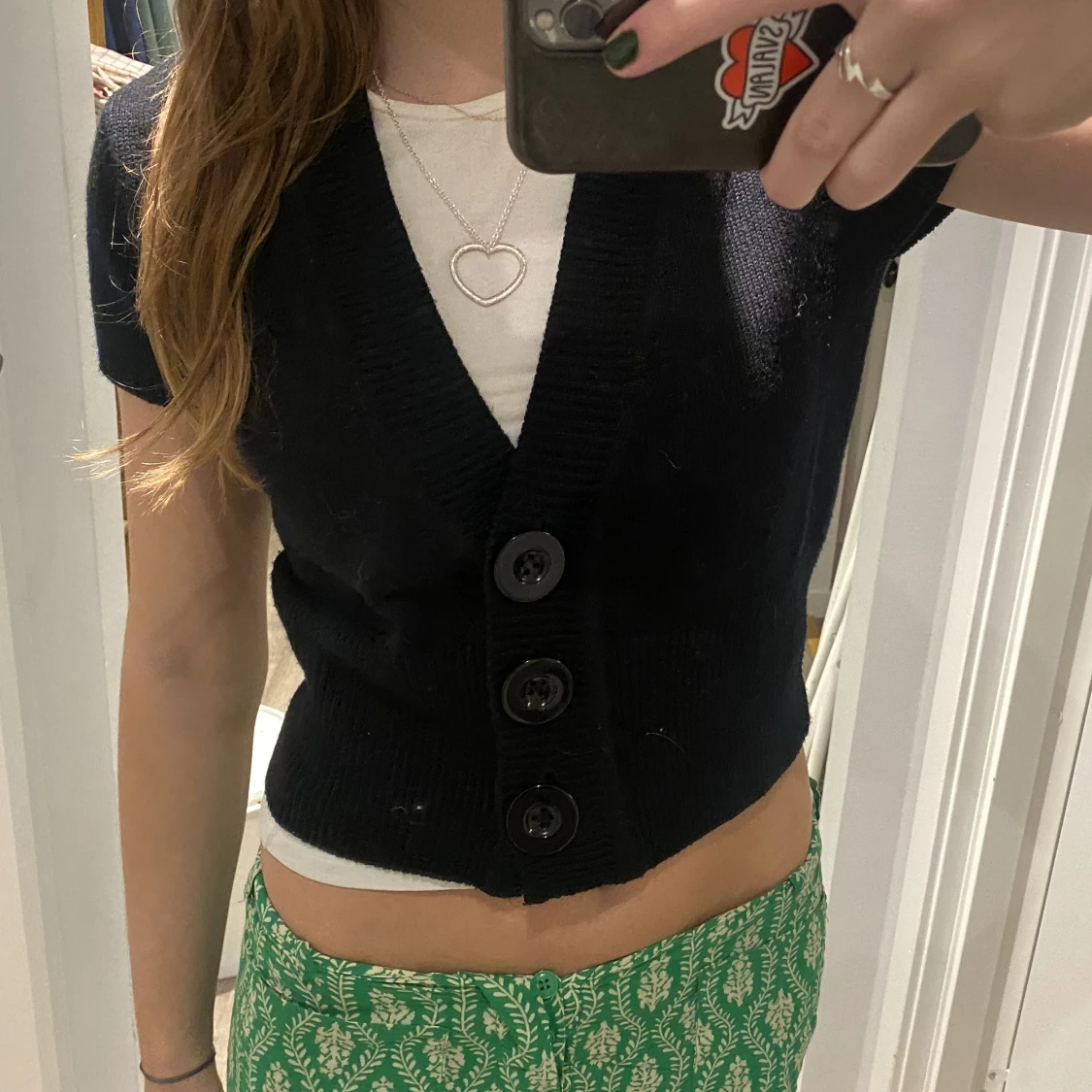 Svart Stickad kofta