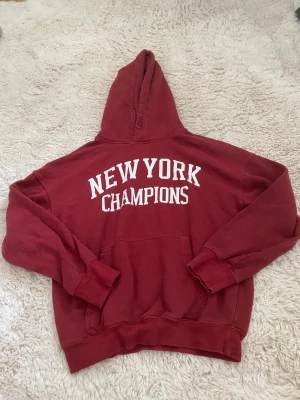 Röd hoodie  - En vinröd/röd hoddie från H&M, storleken är 146/152, säljes pga andvänds ej. Frakt betalas själv💕