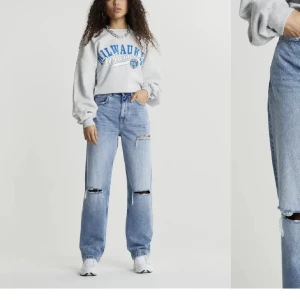 Gina highwaist jeans - Nästintill oandvända gina 90s byxor. Säljer då det ej kommer till andvändning. Inga defekter eller hål.  Storlek 32 och lite korta på mig som är 169. Hör av er vid frågor eller bilder på dem, pris kan diskuteras. NYPRIS 599kr
