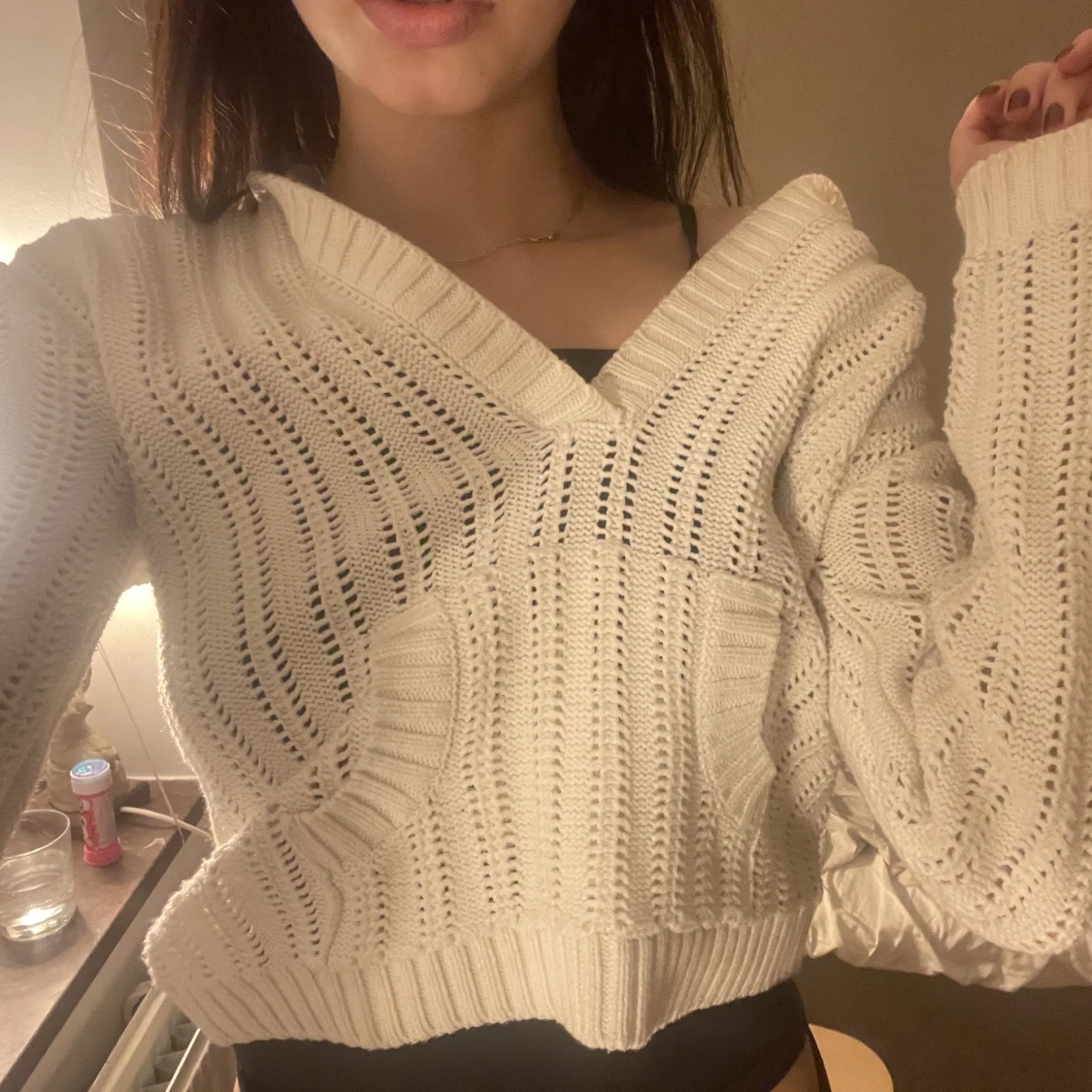 Virkad tröja/hoodie