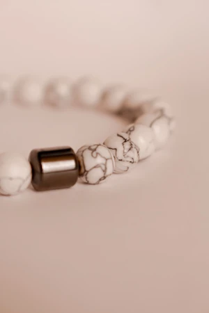 Beaded Bracelet Black White - Svart Vit Armband Unisex