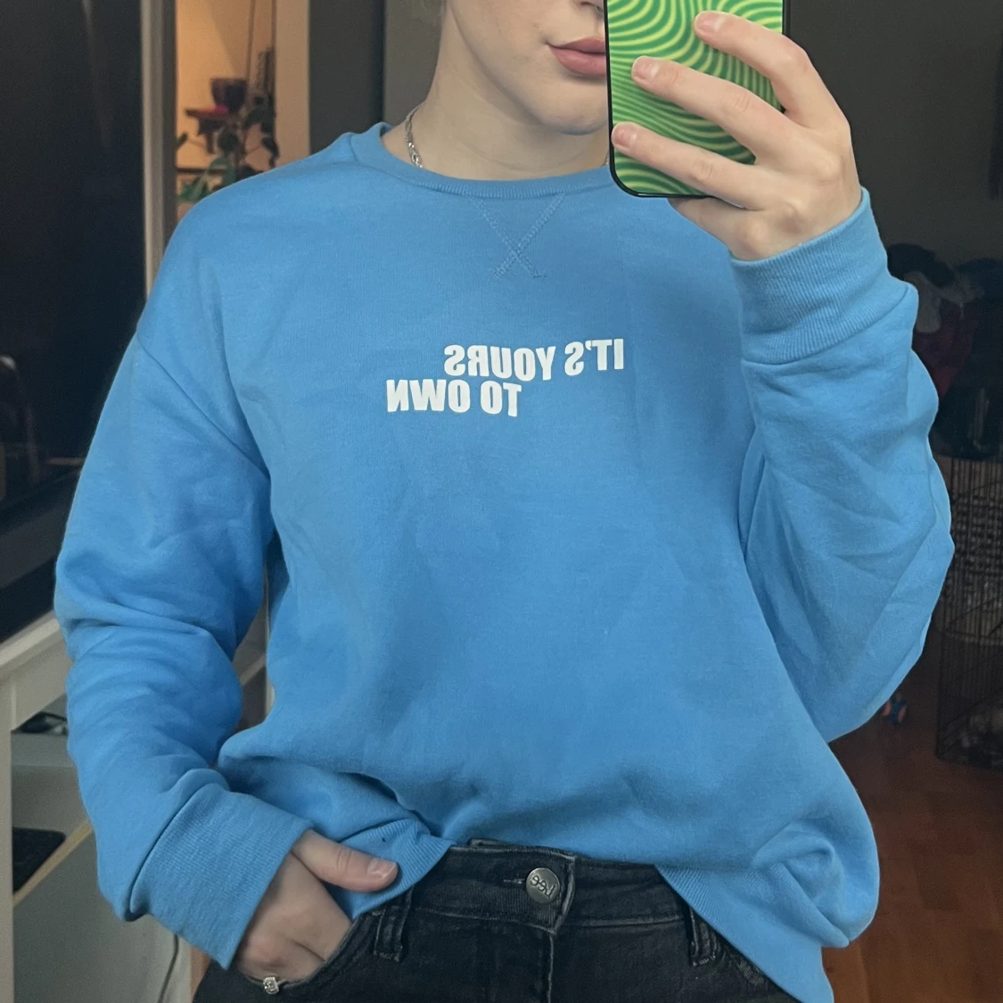 Blå collegetröja från Primark