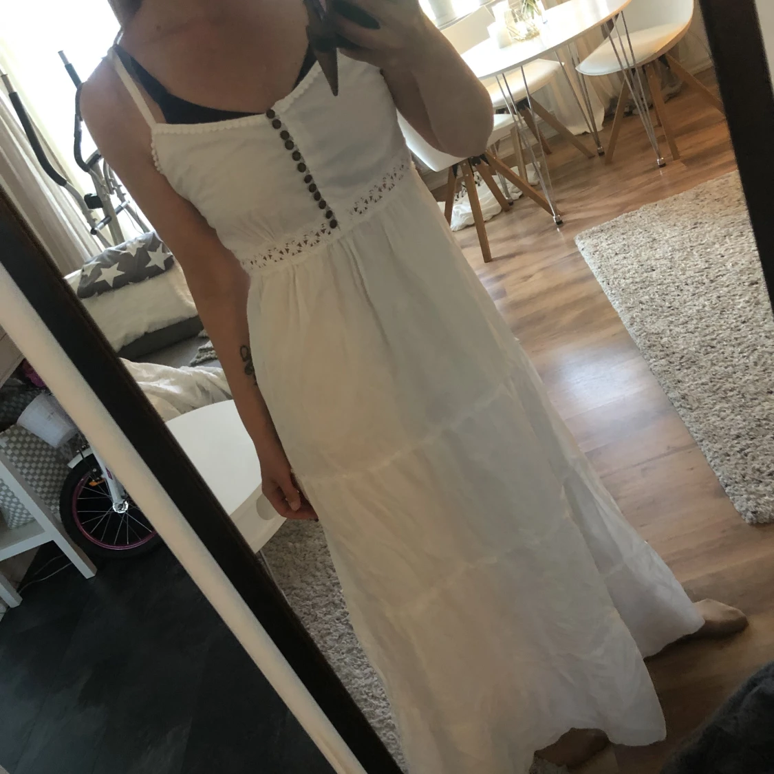 Vit långklänning 
