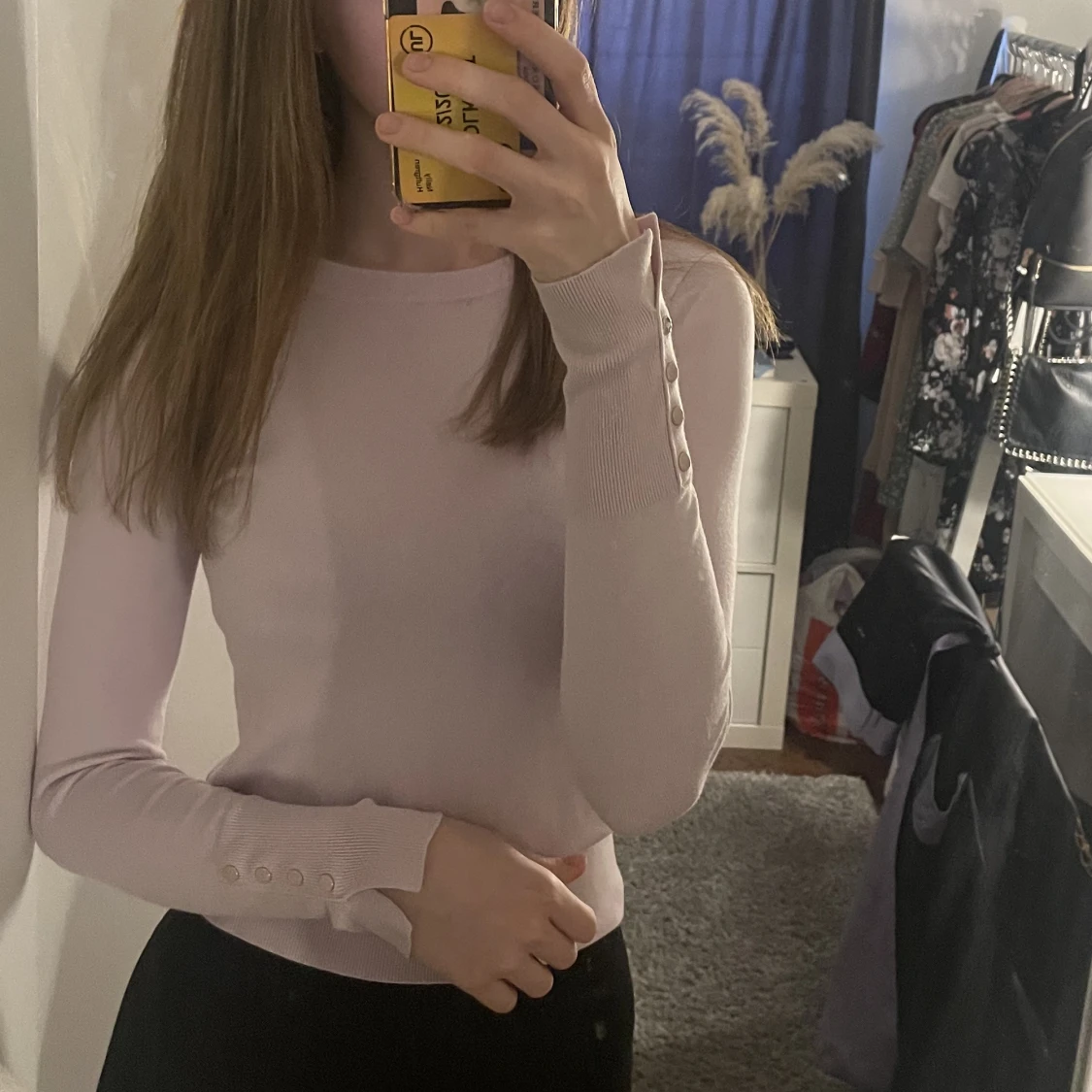 Lila zara tröja med knappar