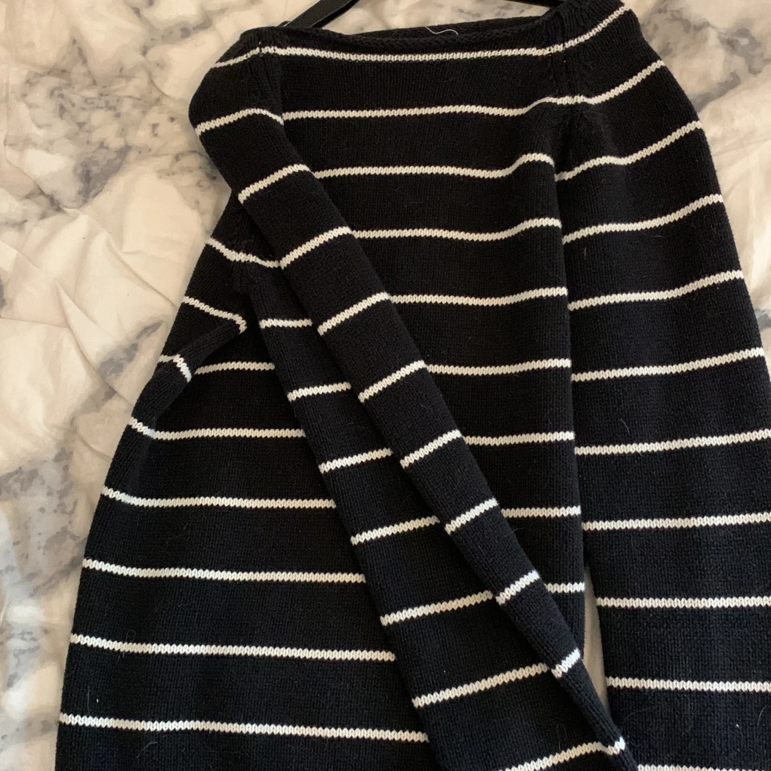 Randig tröja stickad 