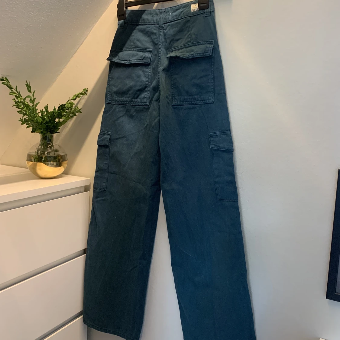 Grönblå Cargobyxor - 90