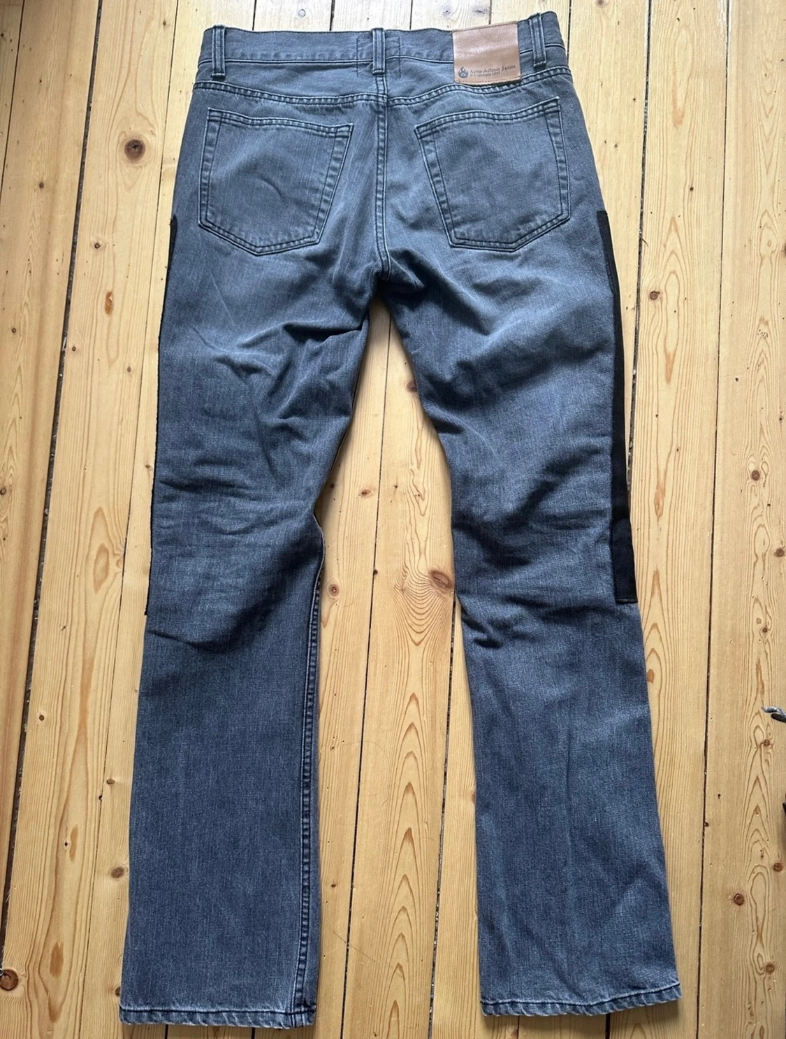 Acne leather patch denim - 90