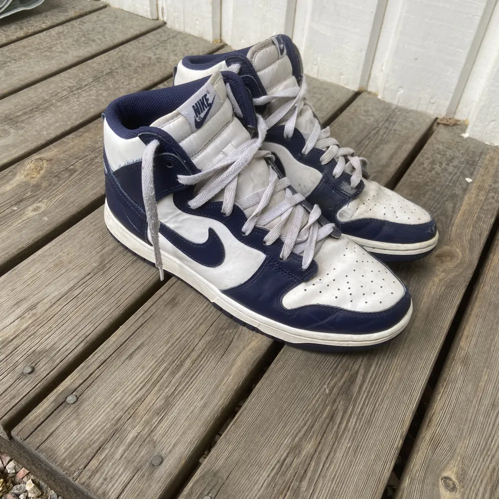 Ett par snygga Nike Dunks i bra skick. Skorna är perfekta nu under sommaren och riktigt bekväma att gå runt i. Hade du köpt dom här skorna helt nya hade det kostat 2699kr.. Skor.