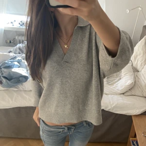 Stickad trekvartsärmad tröja - Skitfin tröja som är jättemysig❤️❤️