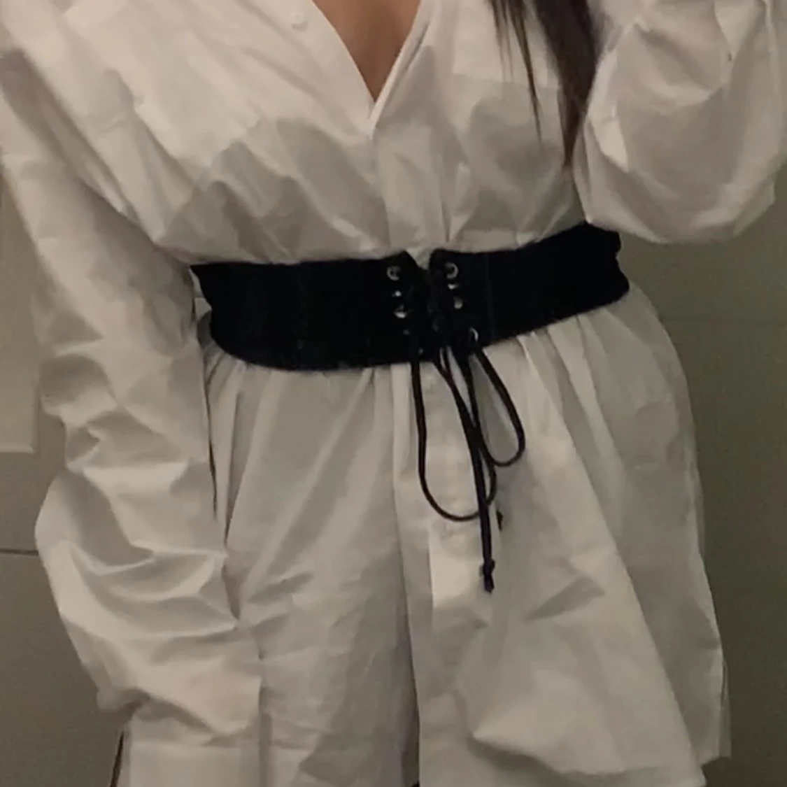 Oversized skjortklänning - 91