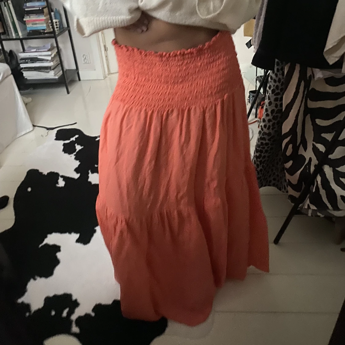 Korallfärgad långkjol - 91